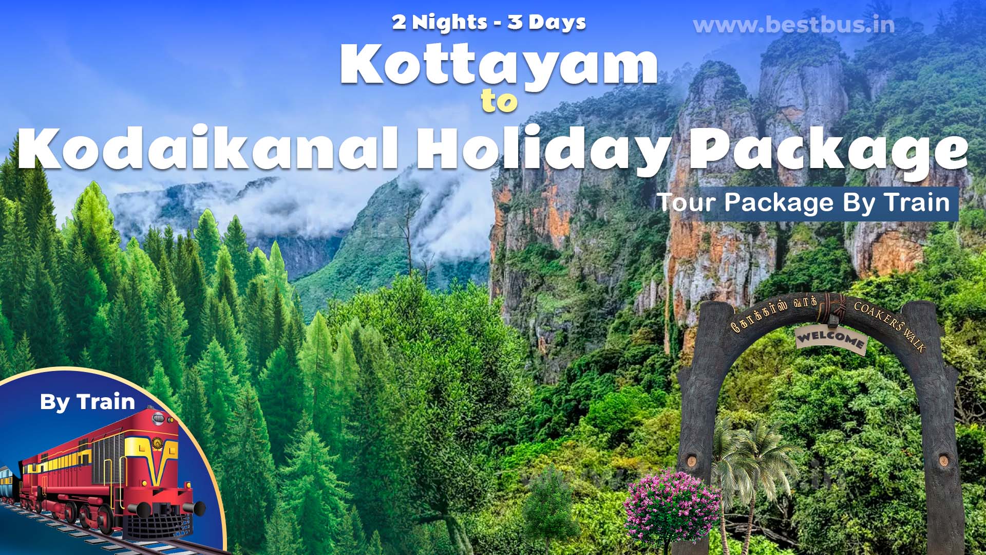 4 Nights 5 Days Kodaikanal Holiday Package From Kottayam By Train