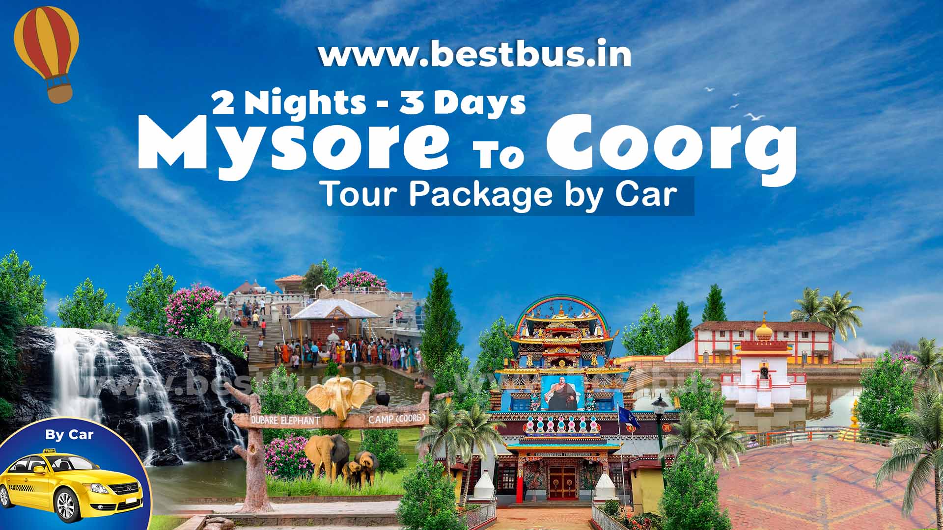 2 Nights 3 Days Mysore To Coorg Tour Package By Car