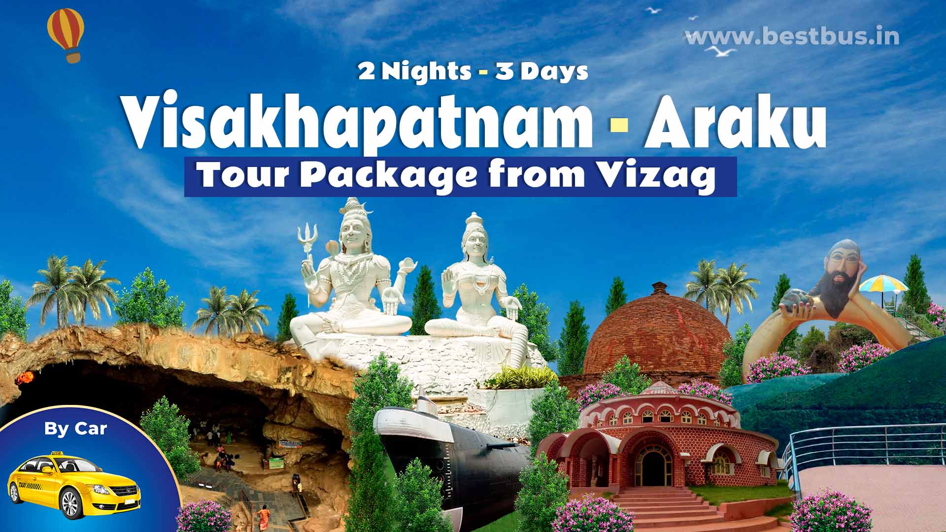 2 Nights-3 Days Visakhapatnam-Araku Tour Package From Vizag