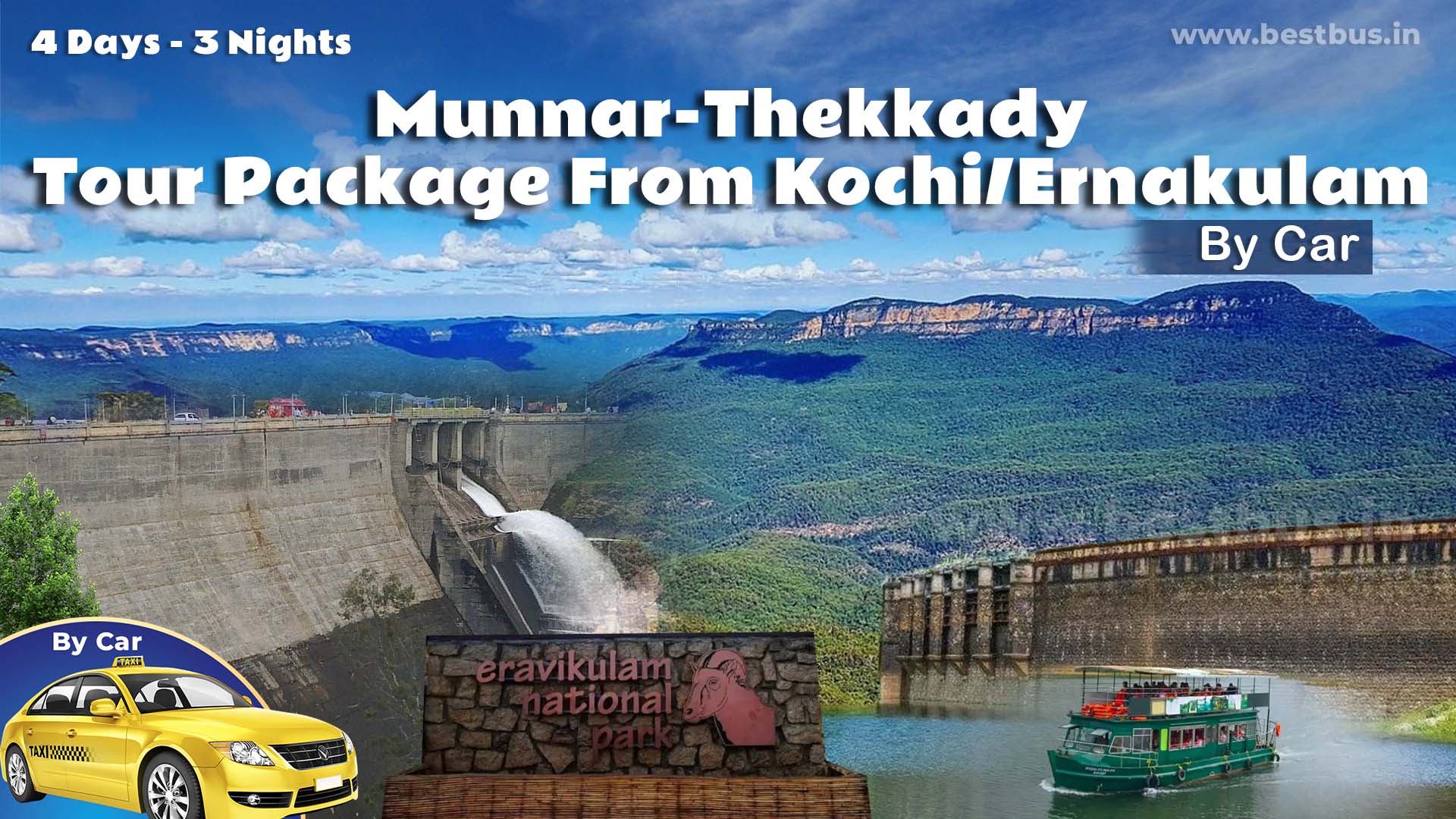 3 Nights-4 Days Munnar-Thekkady Tour Package From Kochi/Ernakulam