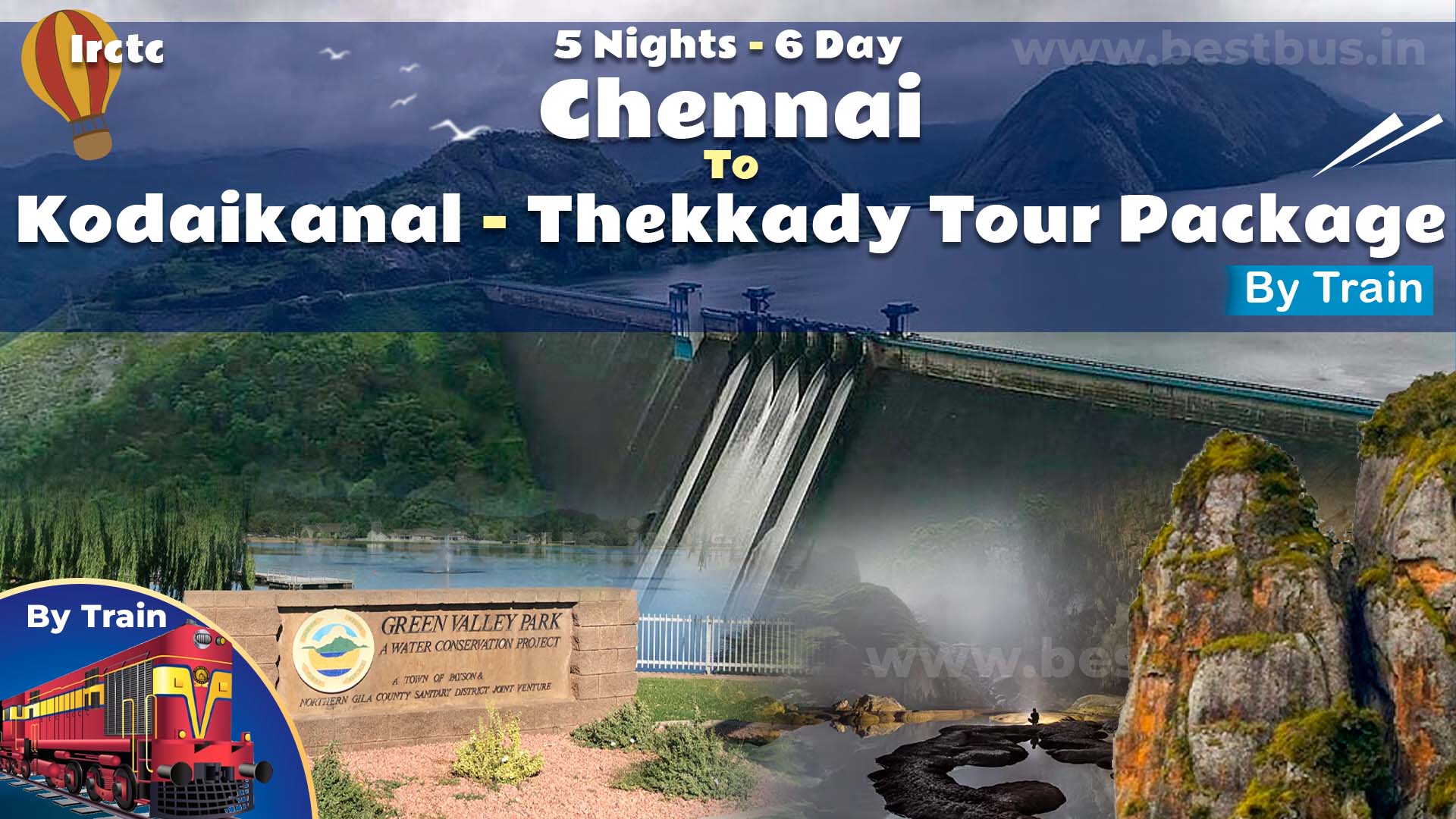 5 Nights-6 Days Chennai To Kodaikanal-thekkady Tour Package By Train