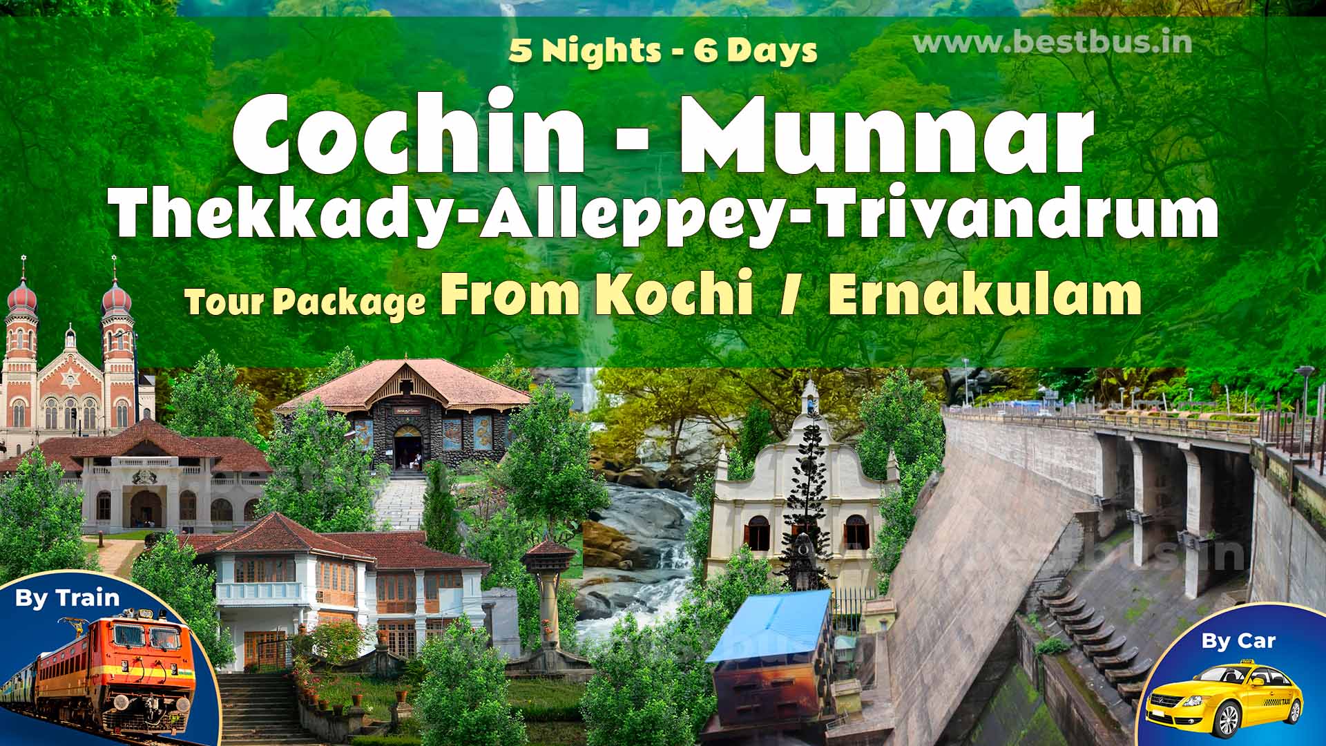 5 Nights 6 Days Cochin Munnar Thekkady Kumarakom Alleppey Tour Package From Kochi/ernakulam