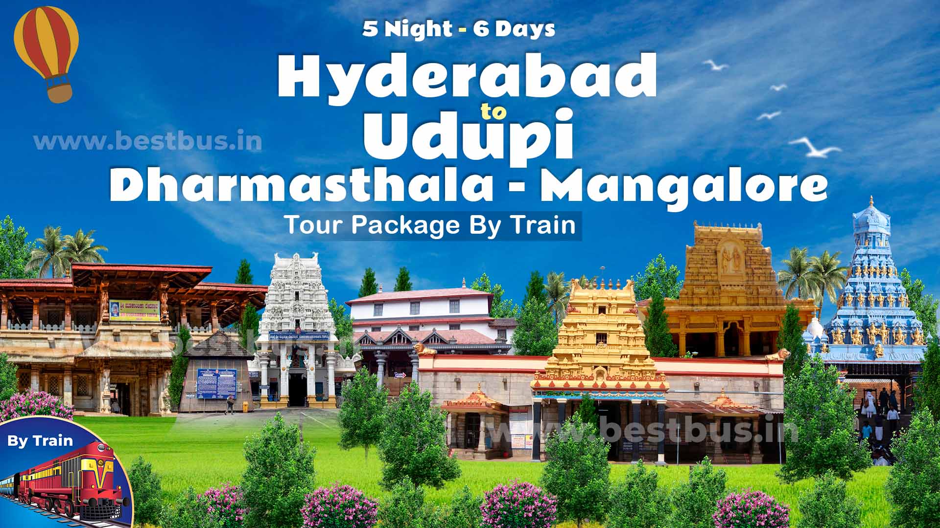 5 Nights 6 Days Hyderabad To Udupi Dharmasthala Mangalore Sightseeing Tour Package By Train