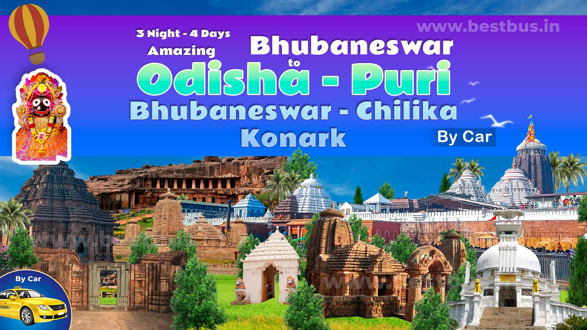 Amazing Odisha With Bhubaneswar-Puri-Chilika-Konark From Bhubaneswar