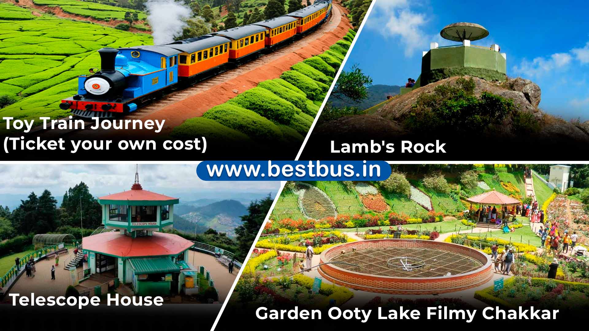 Bangalore to Coorg-Madikeri-Ooty-Coonoor 4 Nights-5 Days Tour Package by Car