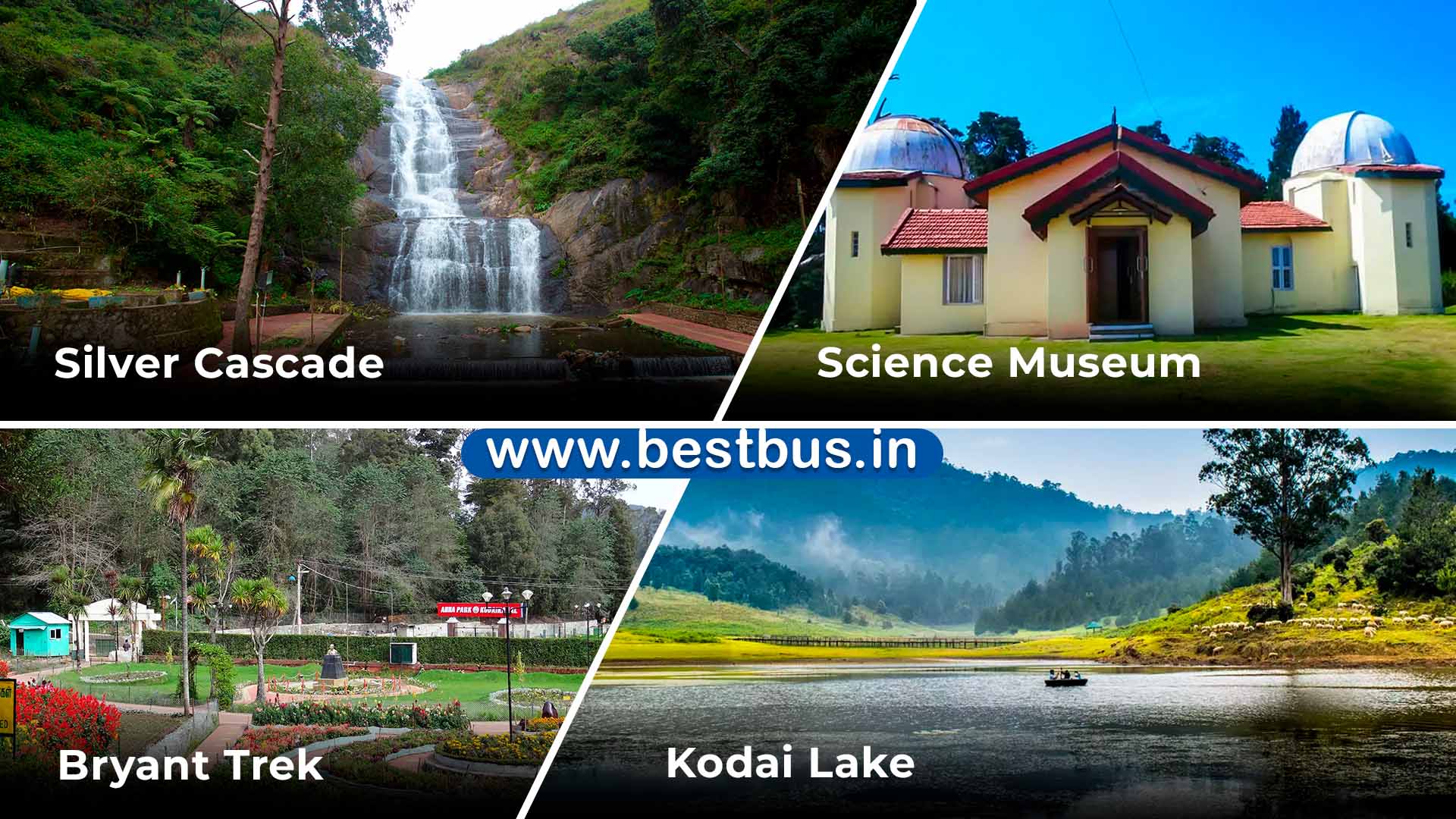 Bangalore to Kodaikanal 1 Night-2 Days Tour Package by Bus