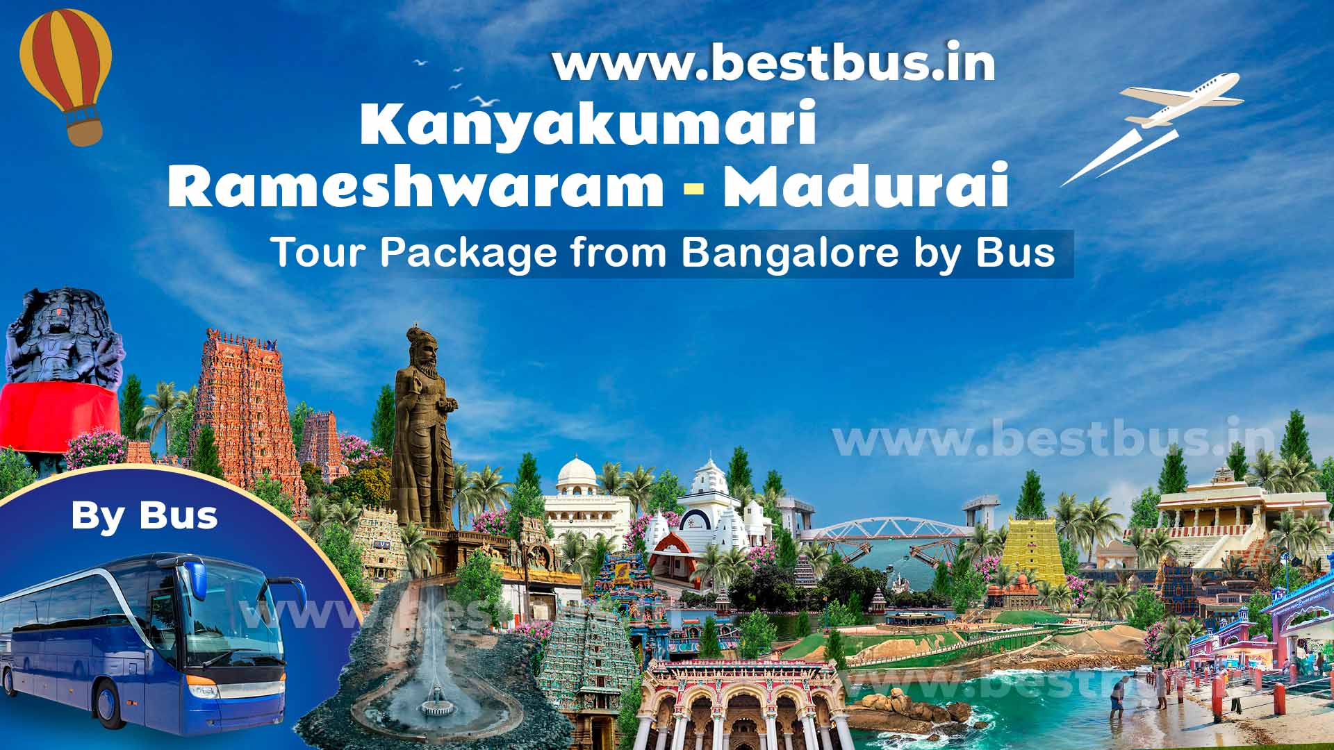 Bangalore To Madurai Rameshwaram Kanyakumari Tour Package