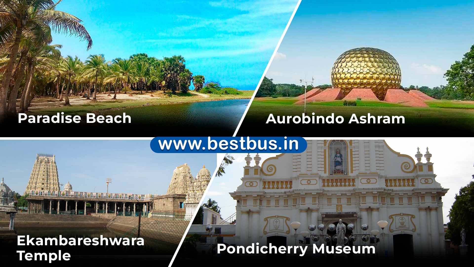 Bangalore To Pondicherry-mahabalipuram-kanchi Tour Package From Bangalore