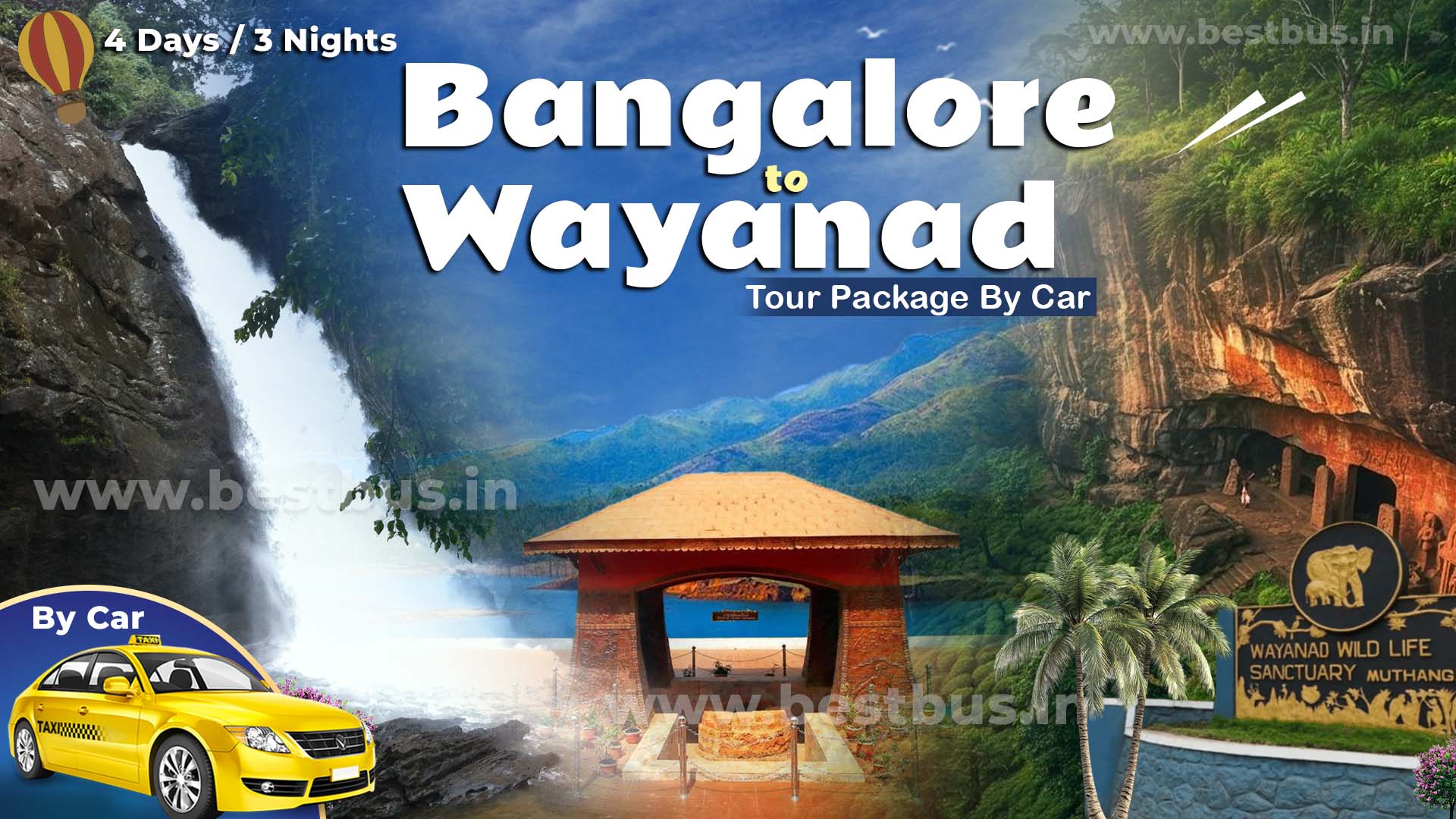 Bangalore To Wayanad 3 Nights 4 Days Tour Package By Car