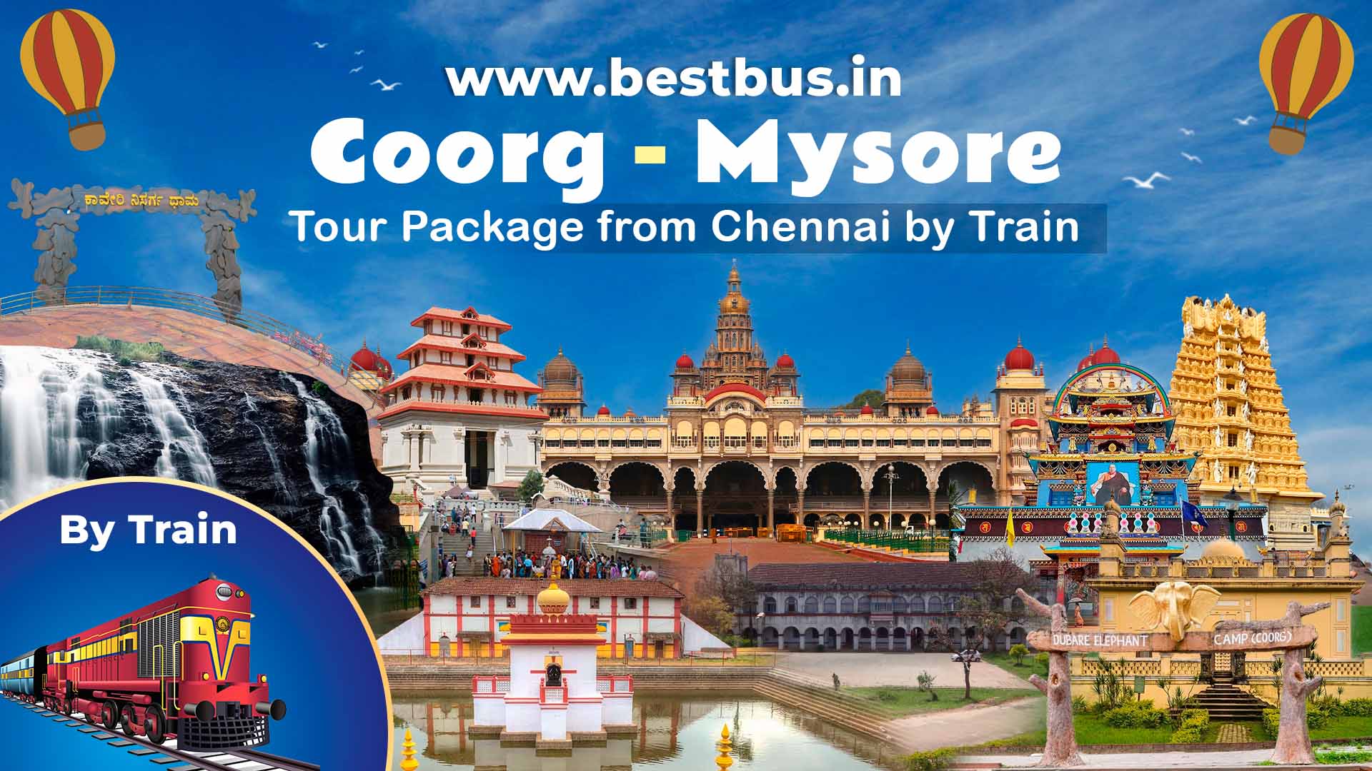 Chennai To Coorg-mysore 4 Nights-5 Days Tour Package By Train