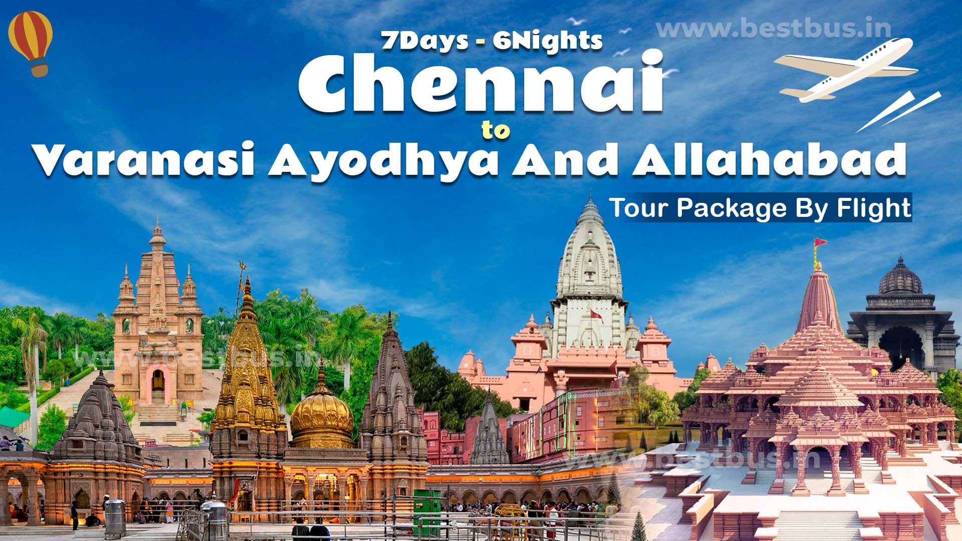 Chennai To Gaya Varanasi Ayodhya And Allahabad Flight Tour Package