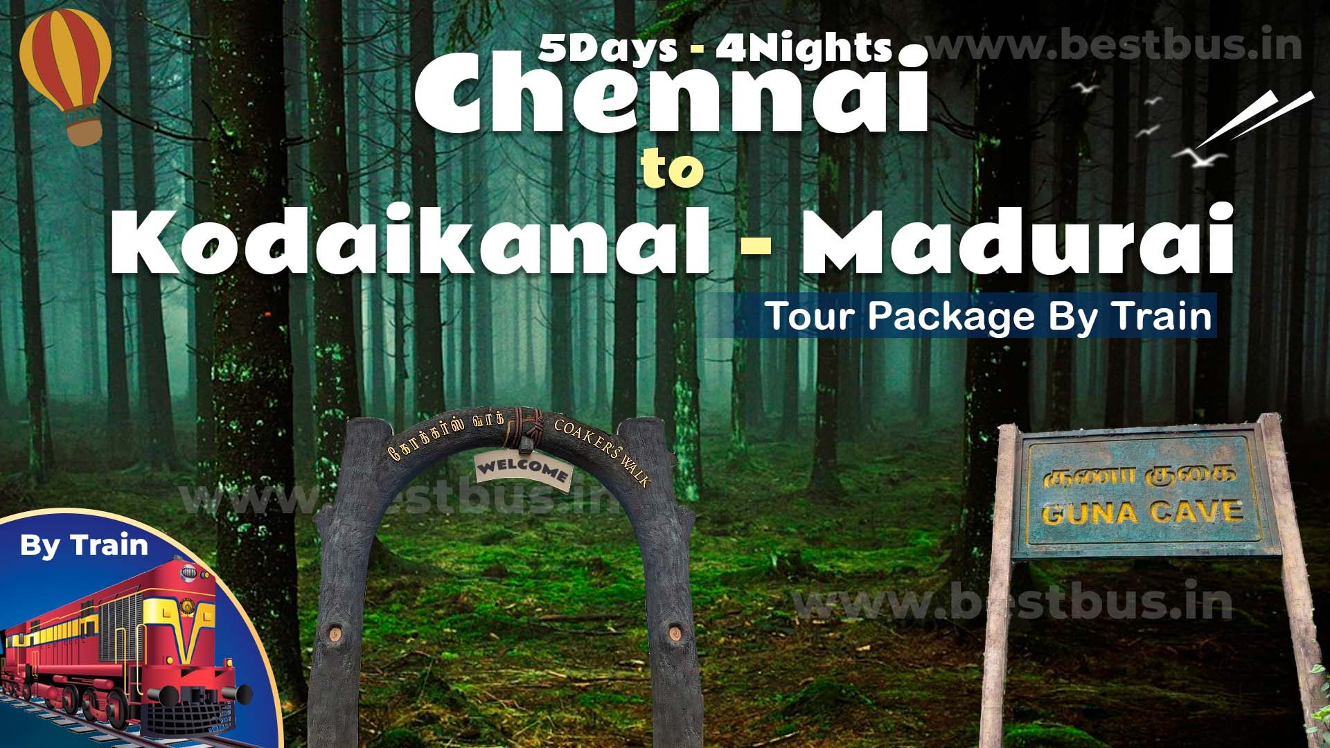 Chennai To Kodaikanal-madurai Tour Package By Train