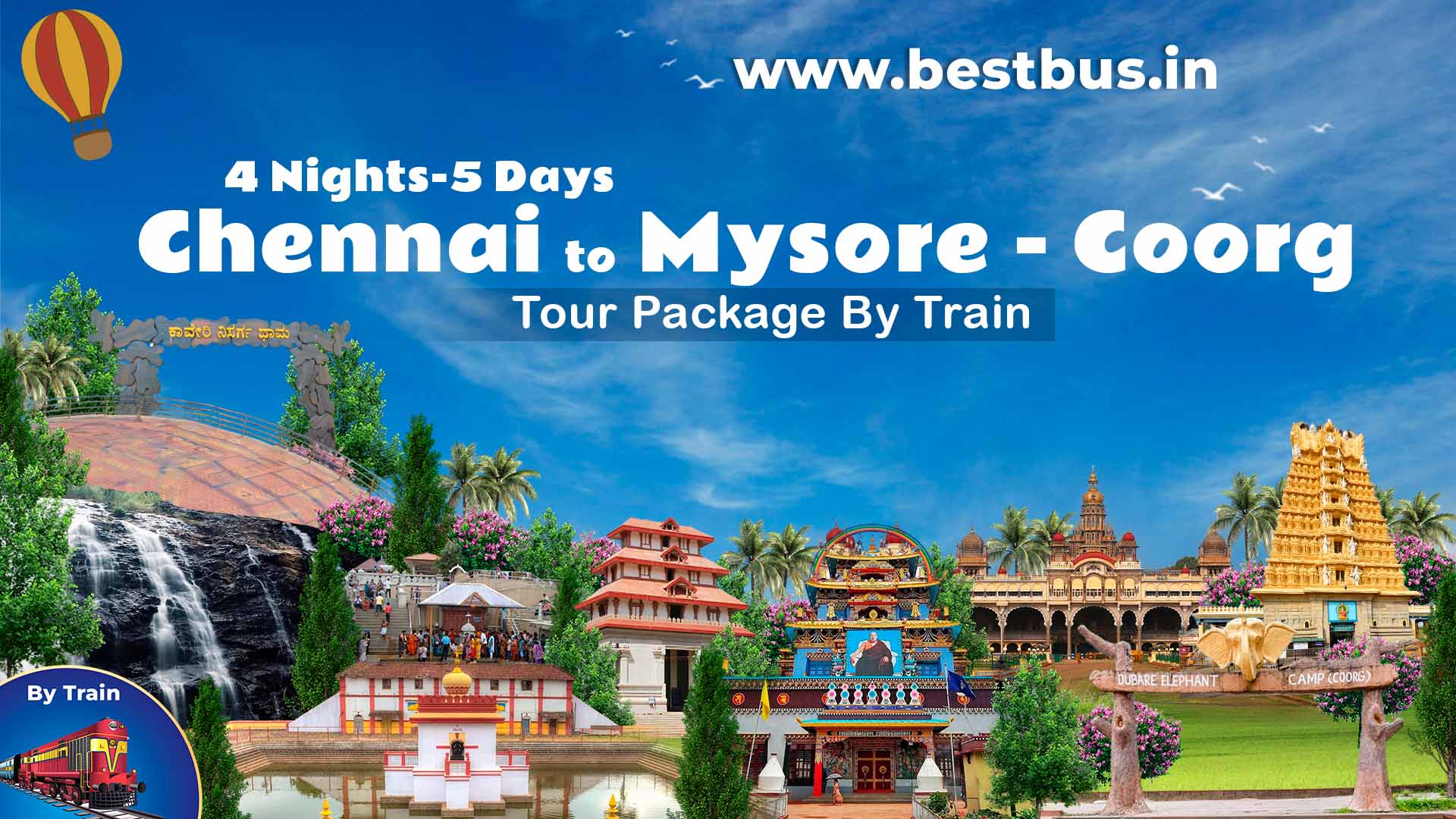 Chennai To Mysore Coorg 4 Nights 5 Days Tour Package By Train