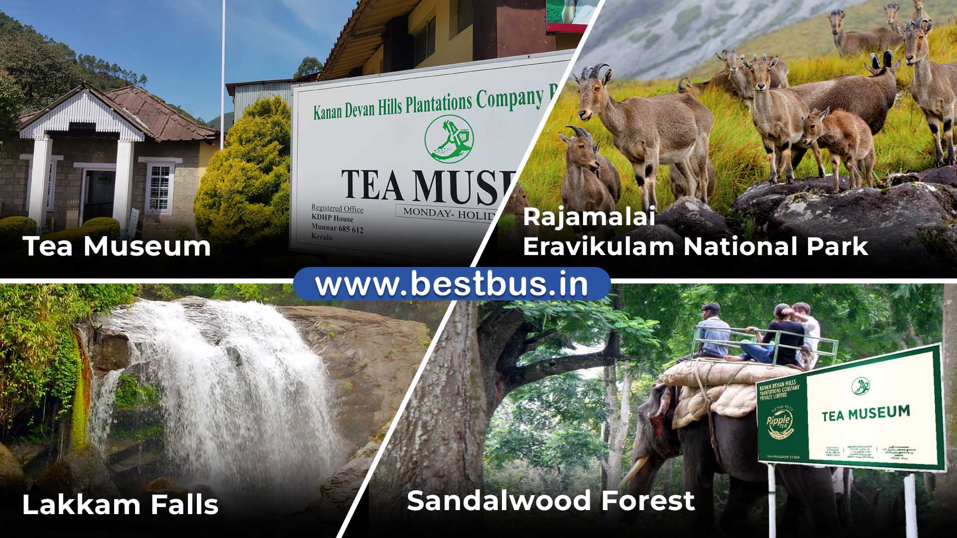Chinnar Wildlife Tour Package Visiting Places List 1