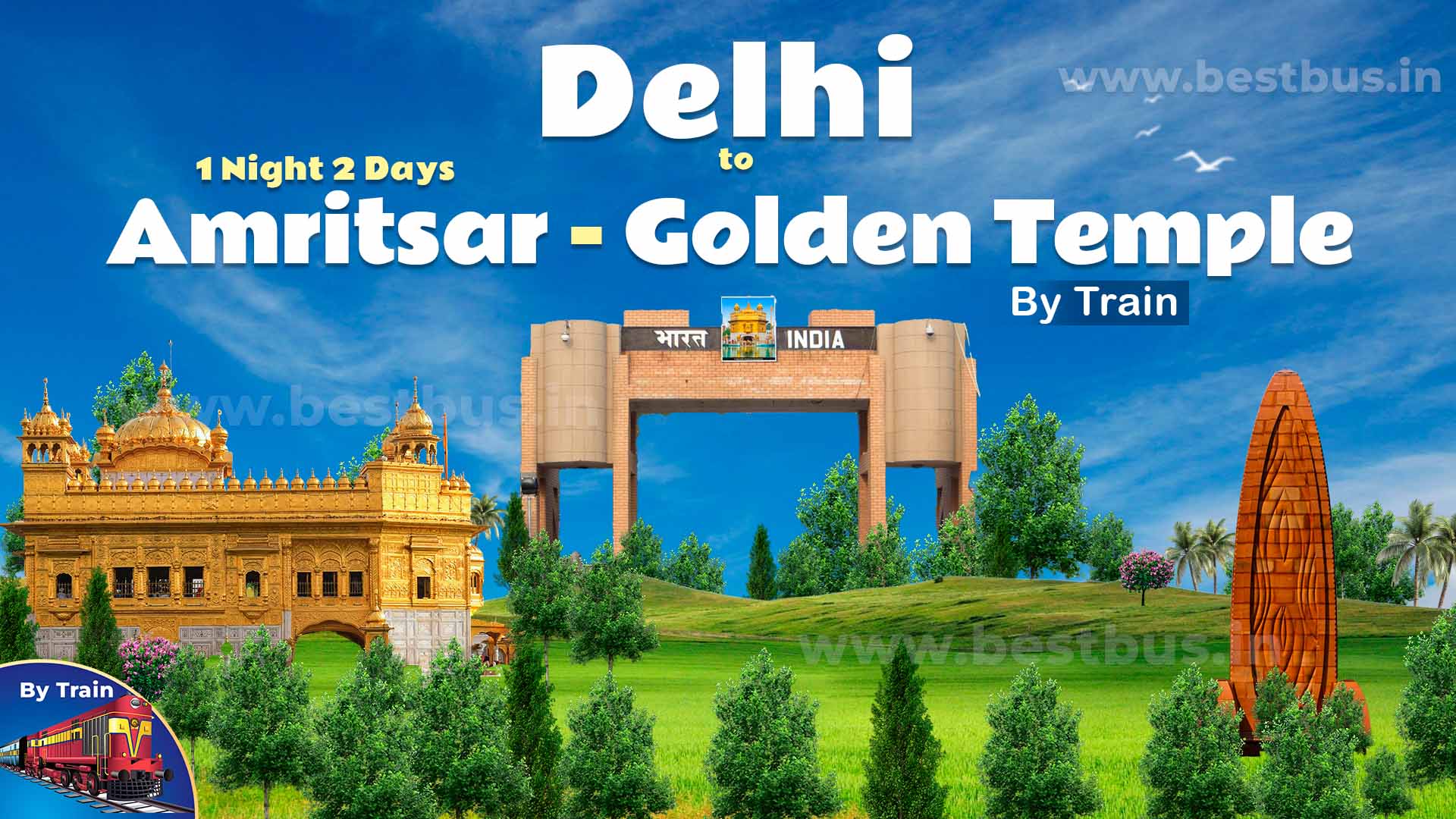 Delhi To Amritsar 1 Night 2 Days Tour Package With Golden Temple By Train