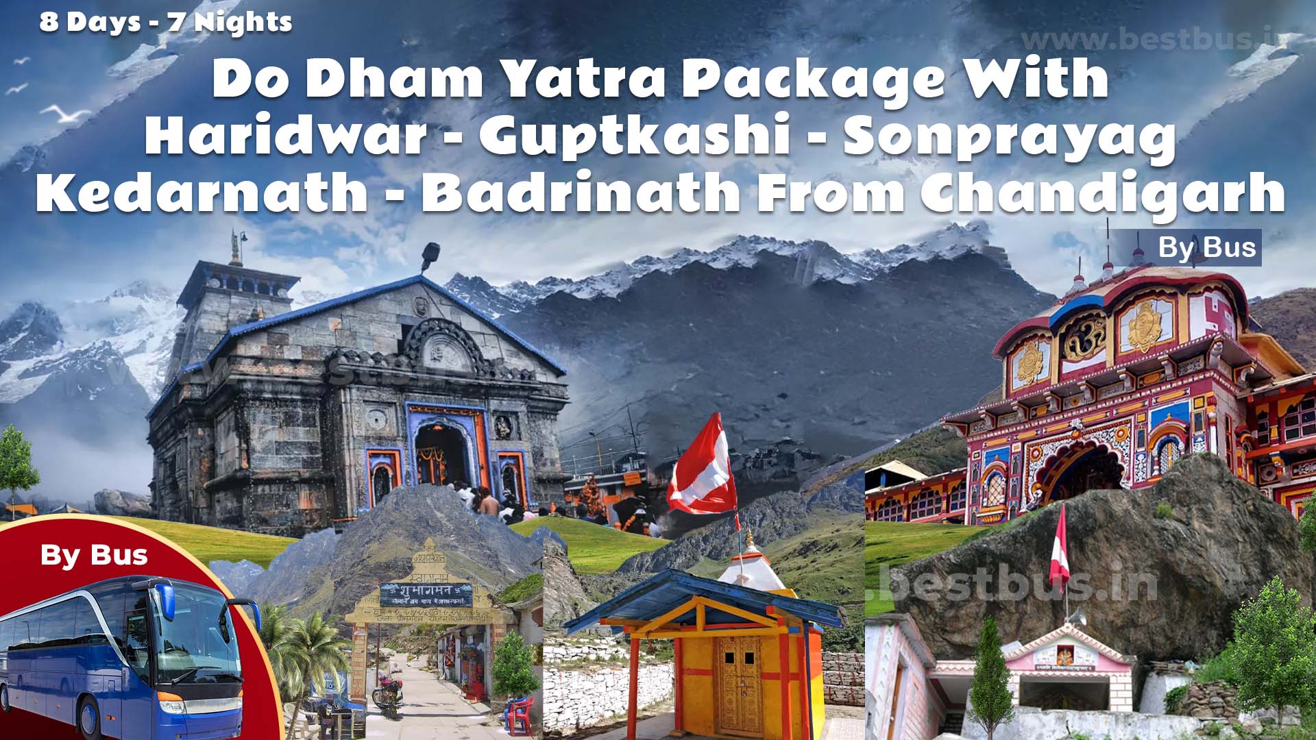 Do Dham Yatra Package With Haridwar-Guptkashi-Sonprayag-Kedarnath-Badrinath From Chandigarh