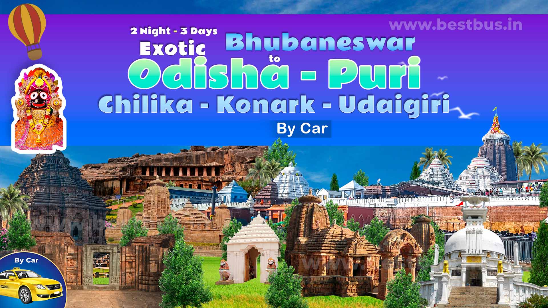 Exotic Odisha With Konark-Puri-Chilika-Udaigiri From Bhubaneswar