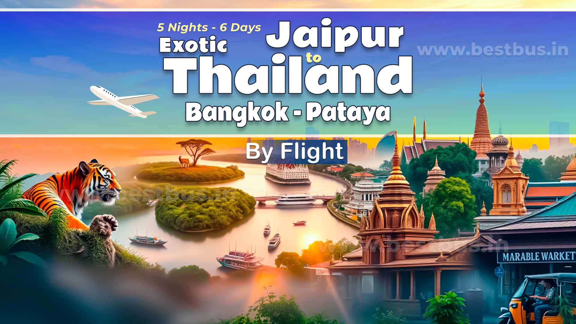 Exotic Thailand With Bangkok-Pataya From Jaipur By Flight