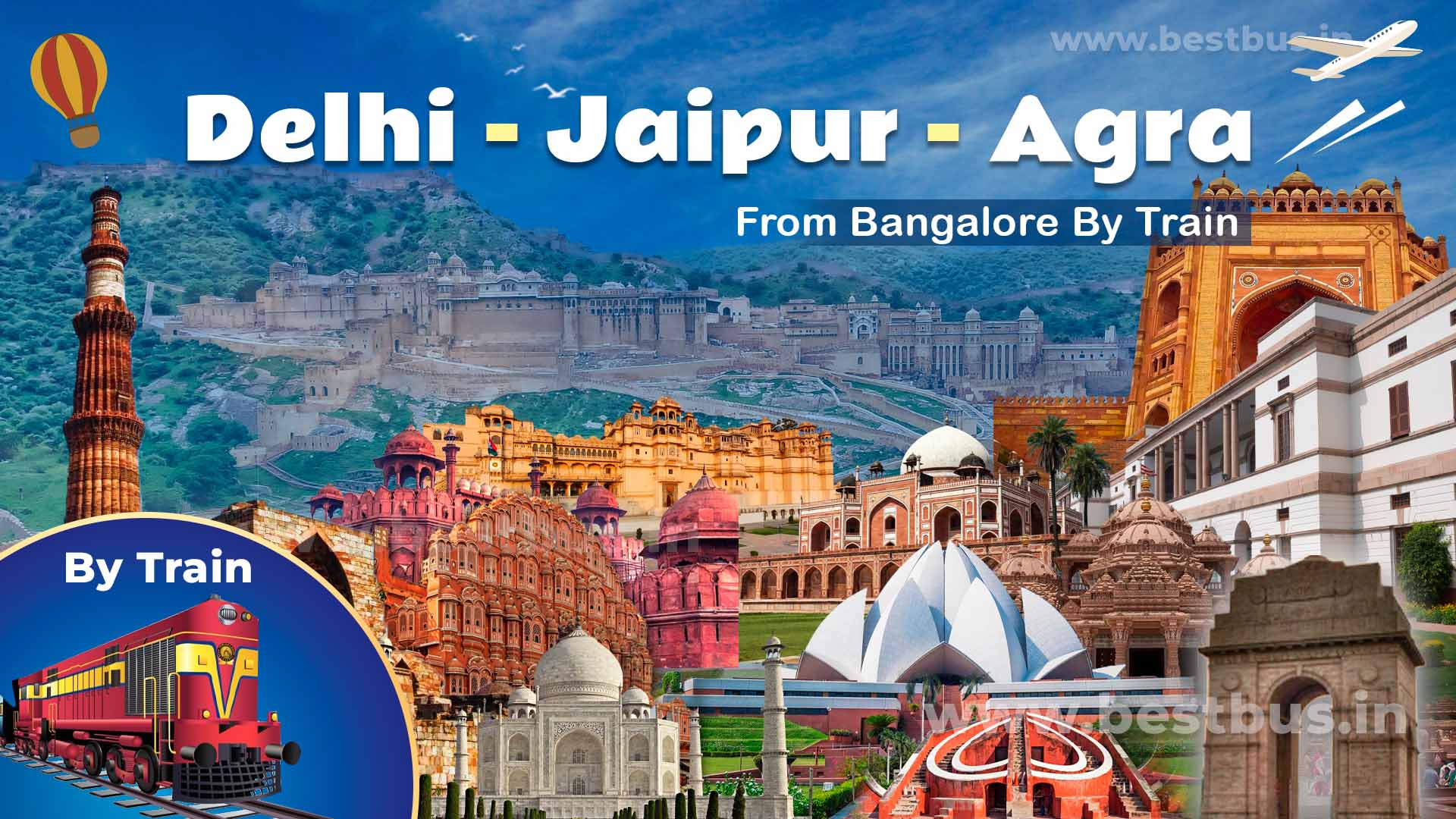 Golden Triangle Tour Package With Delhi-jaipur-agra From Bangalore By Train