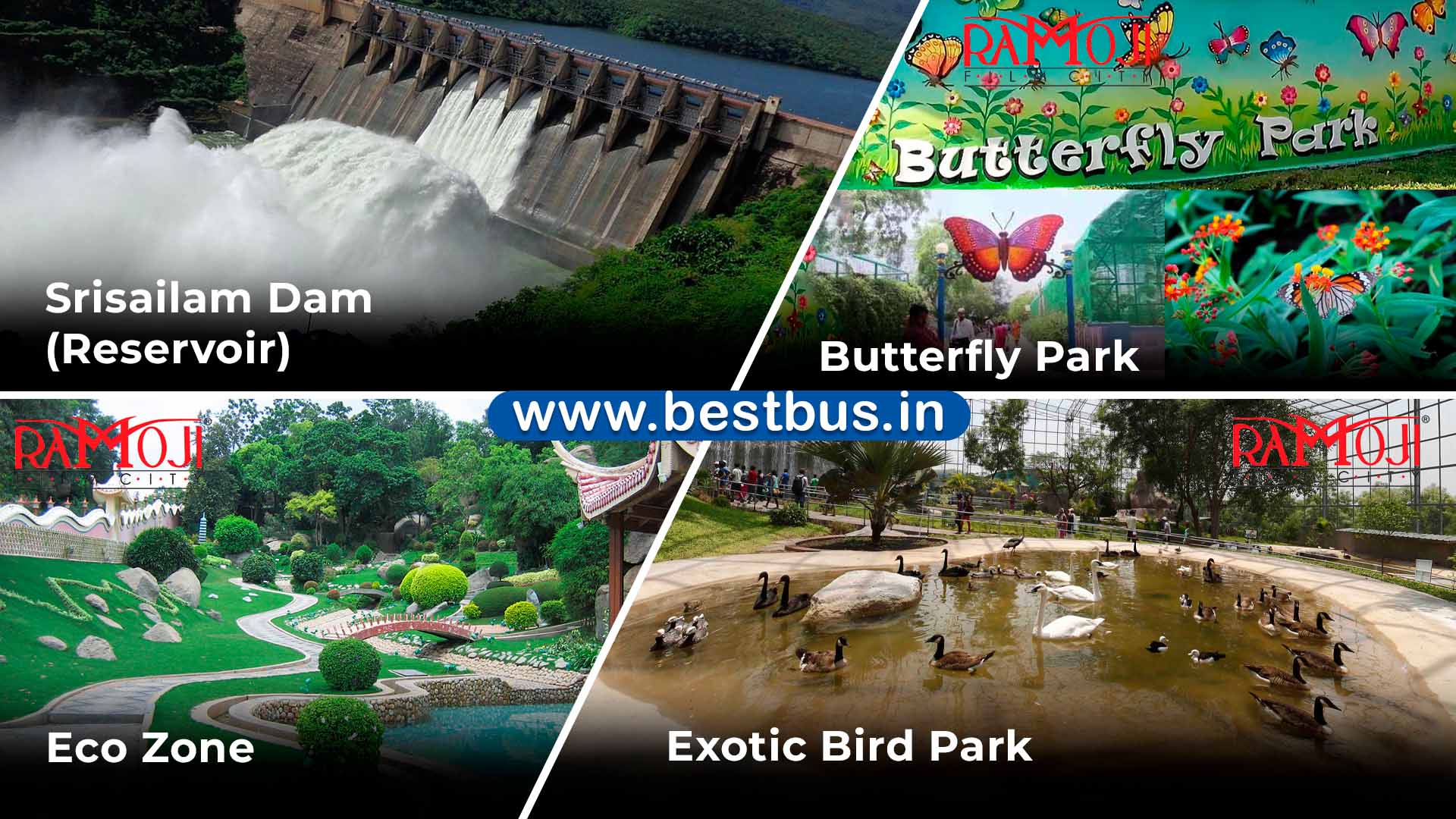 Heritage-cum-devotional Hyderabad-srisailam-ramoji Film City Tour Package For 3 Nights-4 Days