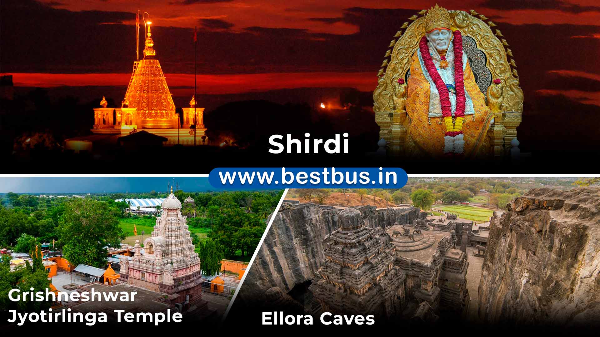 Hyderabad to Shirdi-Ellora-Grishneshwar Tour Package By Train