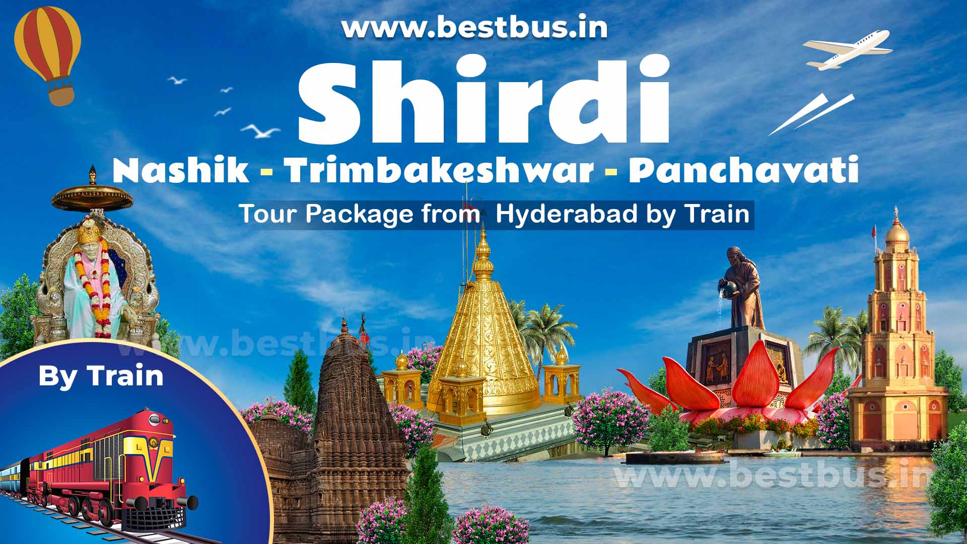 Hyderabad To Shirdi Nashik Trimbakeshwar Panchavati Tour Package By Train