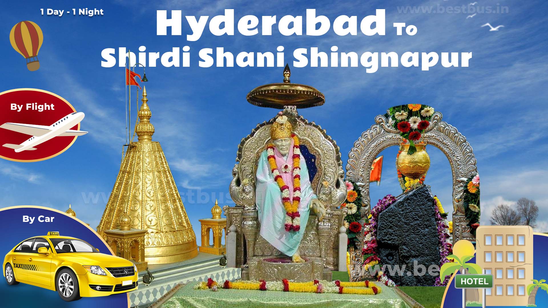 Hyderabad To Shirdi Shani Shingnapur Flight Package