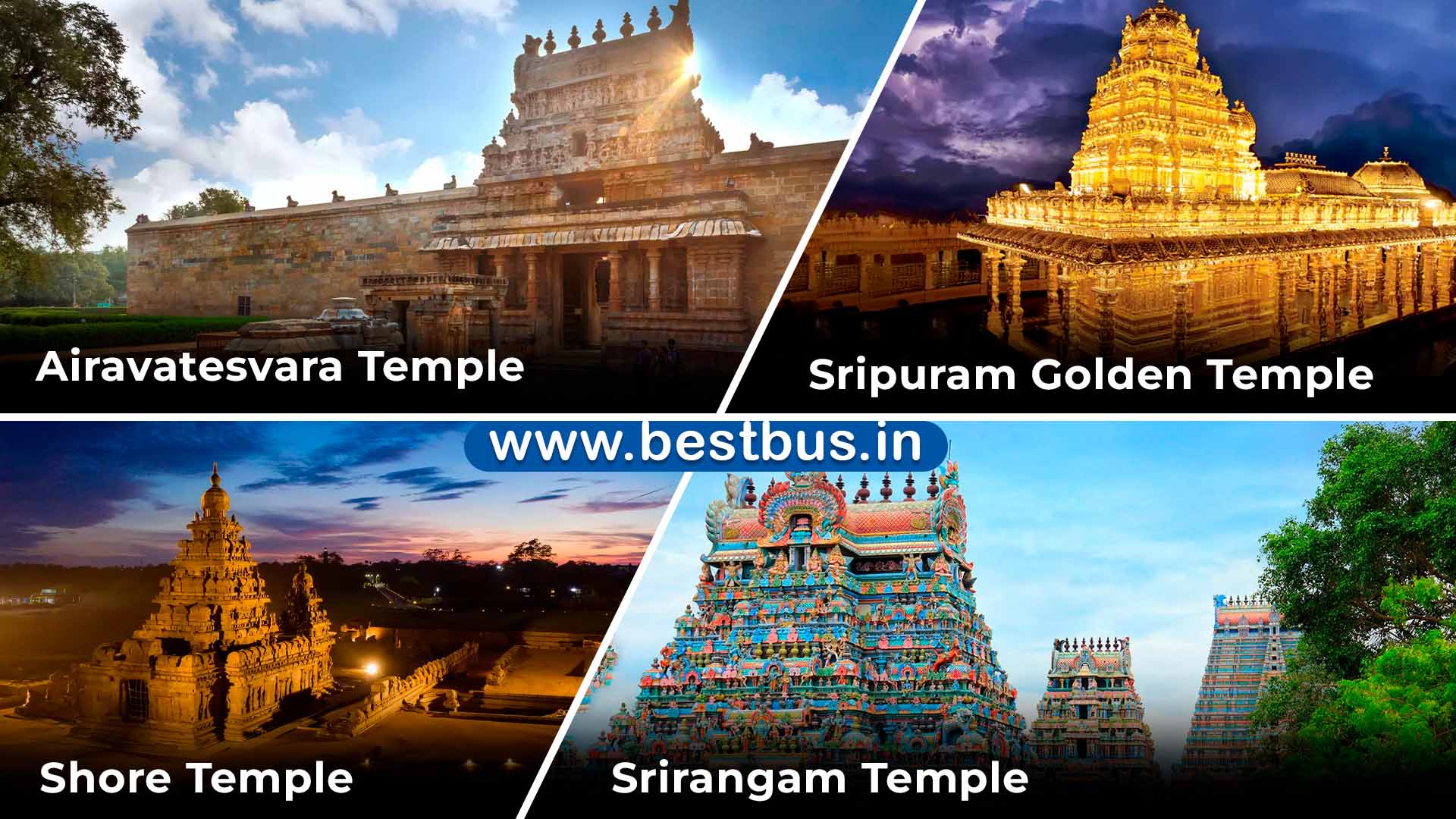 Hyderabad To Tamil Nadu Temples Package With Trichy-thanjavur-kumbakonam-chidambaram-puducherry-arunachalam-kanchipuram-mahabalipuram By Flight