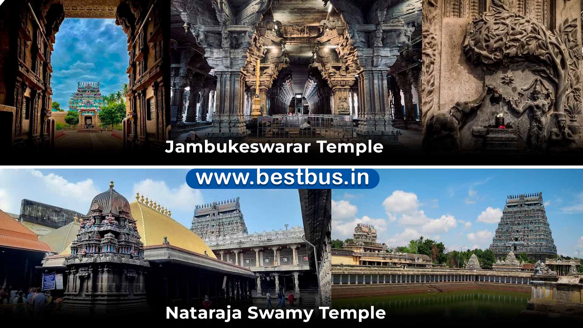 Hyderabad To Tamil Nadu Temples Package With Trichy-thanjavur-kumbakonam-chidambaram-puducherry-arunachalam-kanchipuram-mahabalipuram By Flight