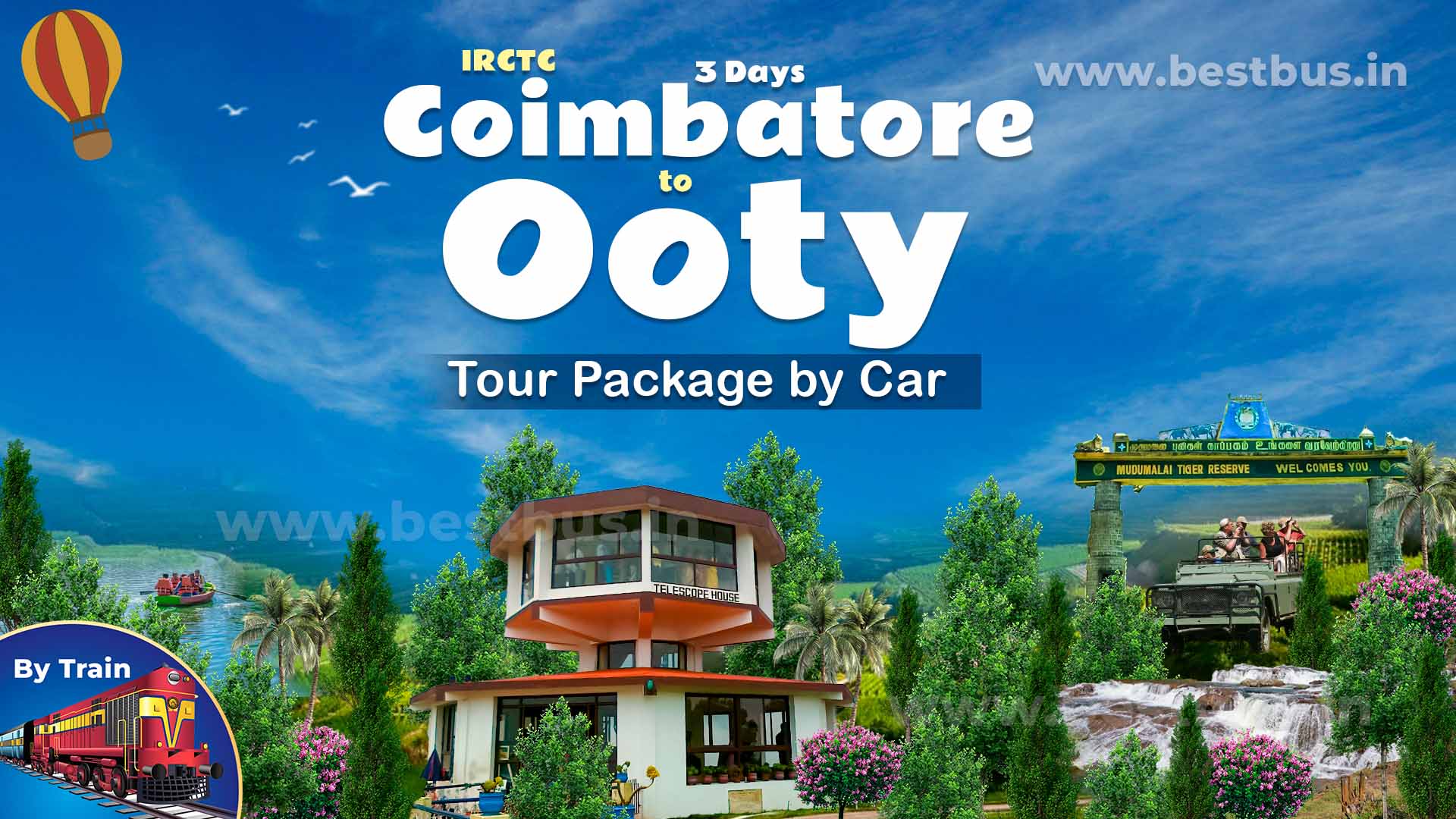 Irctc Coimbatore To Ooty Tour Package By Car For 3 Days
