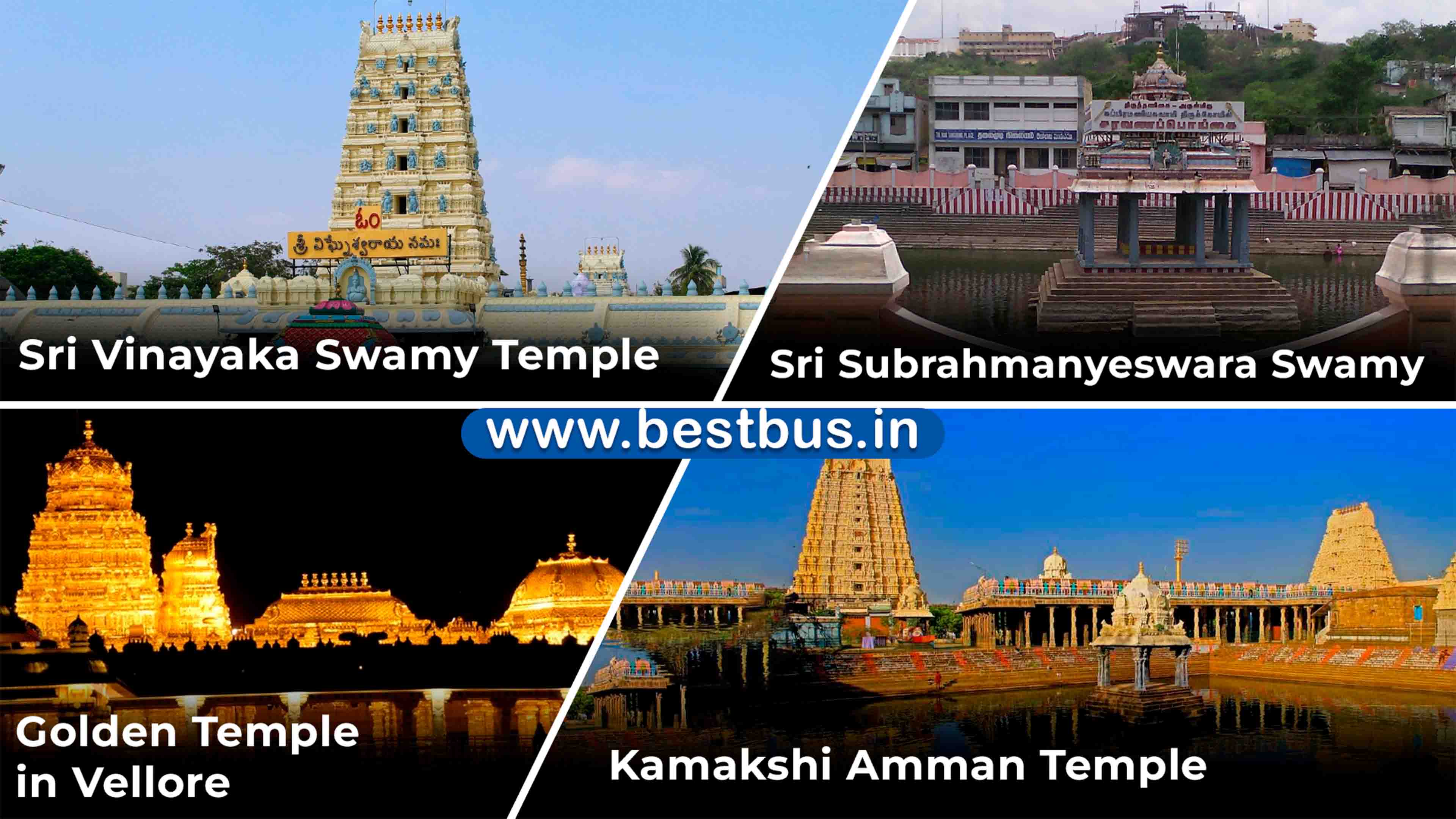 Kanipakkam-golden Temple-kanchipuram-thiruthani-srikalahasti Darshan Tour Package From Tirupati Or Tirumala By Car