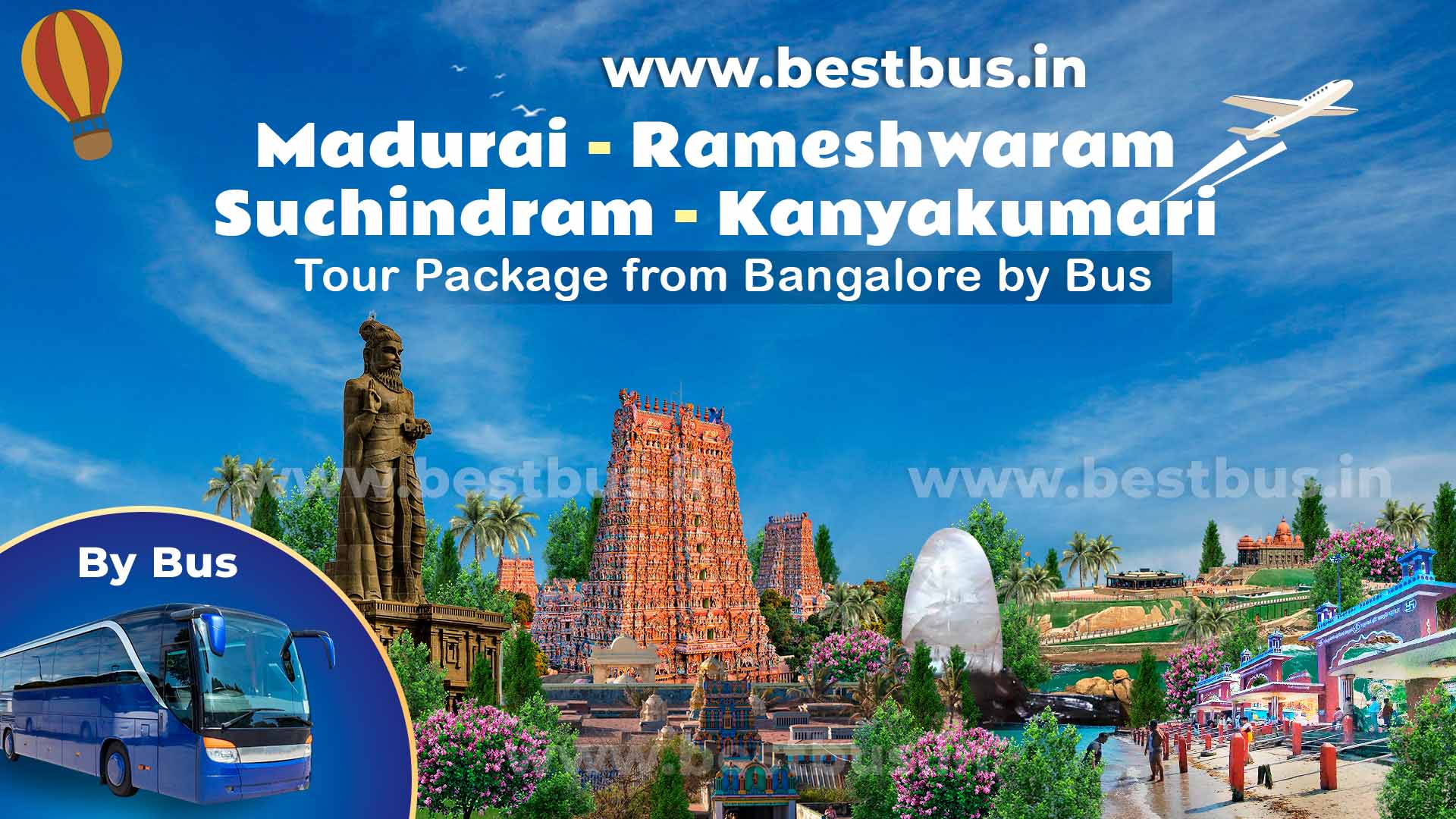 Madurai Rameshwaram Suchindram Kanyakumari Tour Package From Bangalore