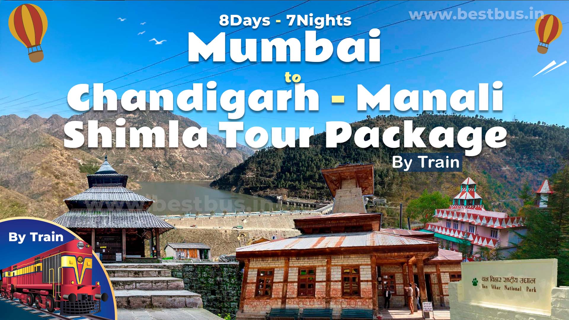 Mumbai To Chandigarh Manali Shimla Tour Package By Train
