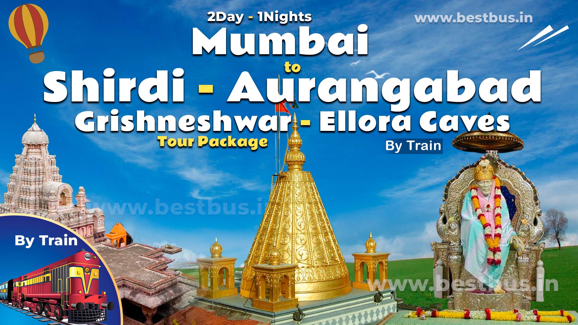Mumbai To Shirdi Aurangabad Grishneshwar Ellora Caves Tour Package By Vande Bharat Train