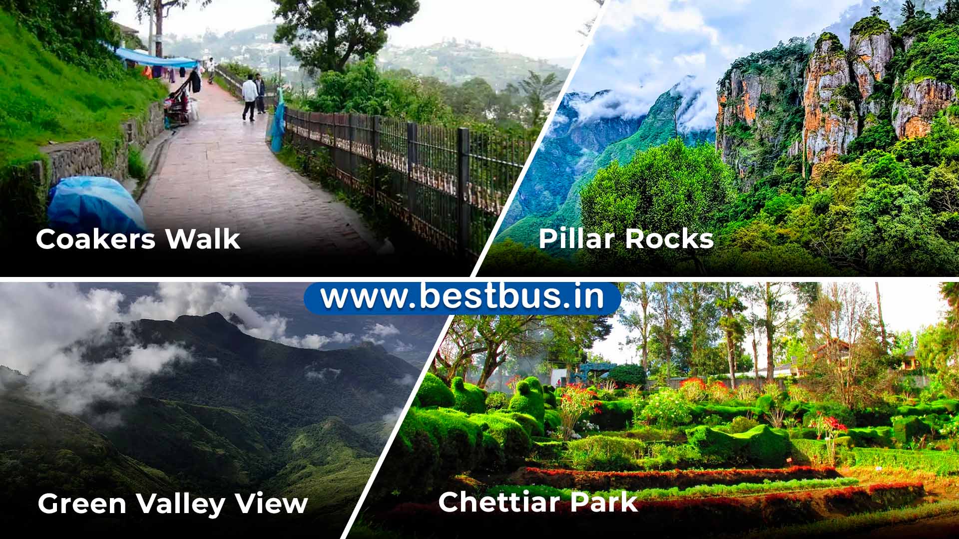Mysore-Ooty-Doddabetta-Coonoor-Kodaikanal Tour Package from Bangalore by Bus