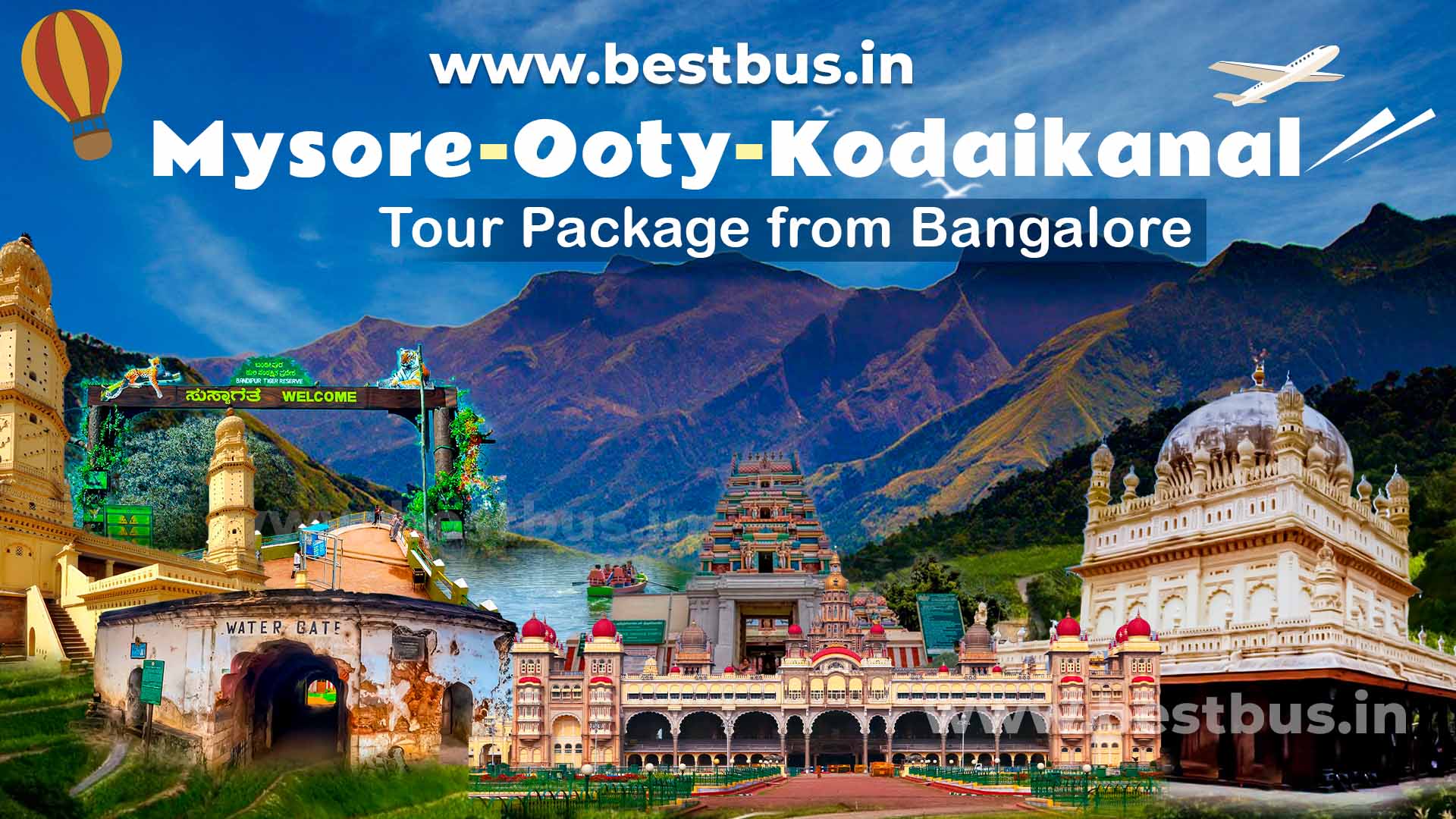 Mysore Ooty Kodaikanal Tour Package From Bangalore