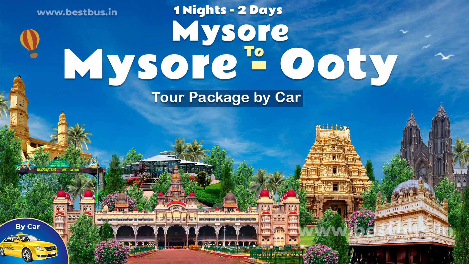 Mysore To Mysore-ooty 1 Night-2 Days Tour Package By Car