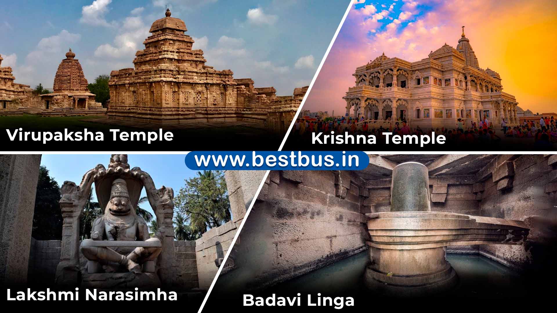 North Karnataka Temple Tour With Hampi-banashankari-badami-aihole-pattadakal-bijapur-kudala Sangama From Bangalore