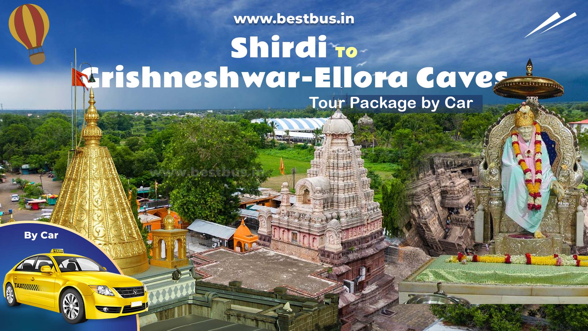 One Day Shirdi To Aurangabad Grishneshwar Ellora Caves Tour Package