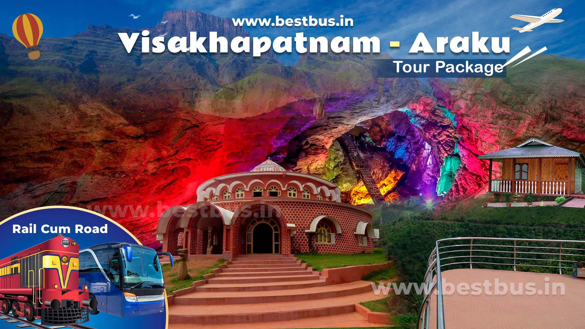 One Day Visakhapatnam To Araku Rail Cum Road Package