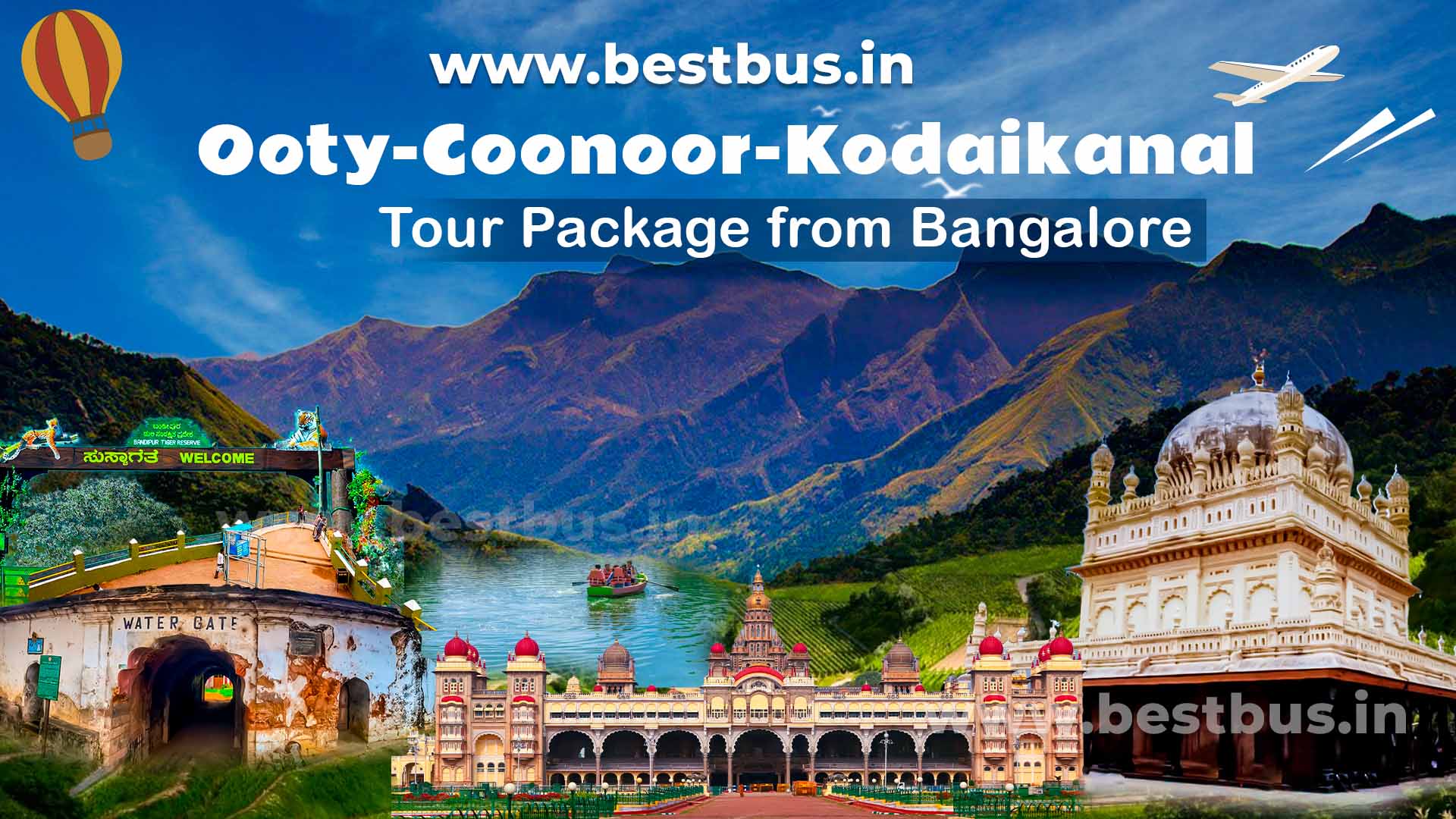 Ooty-Coonoor-Kodaikanal Tour Package From Bangalore