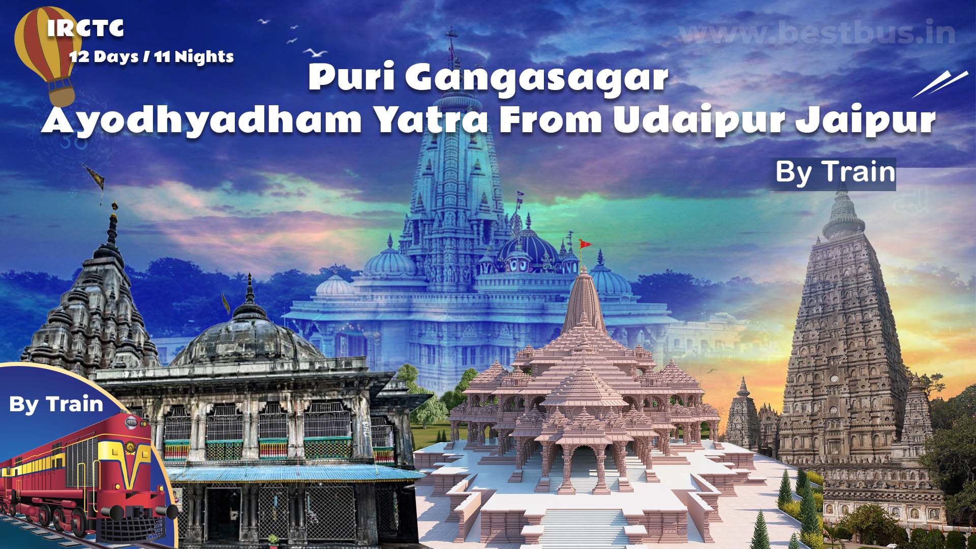 Puri Gangasagar Ayodhyadham Yatra From Udaipur Jaipur