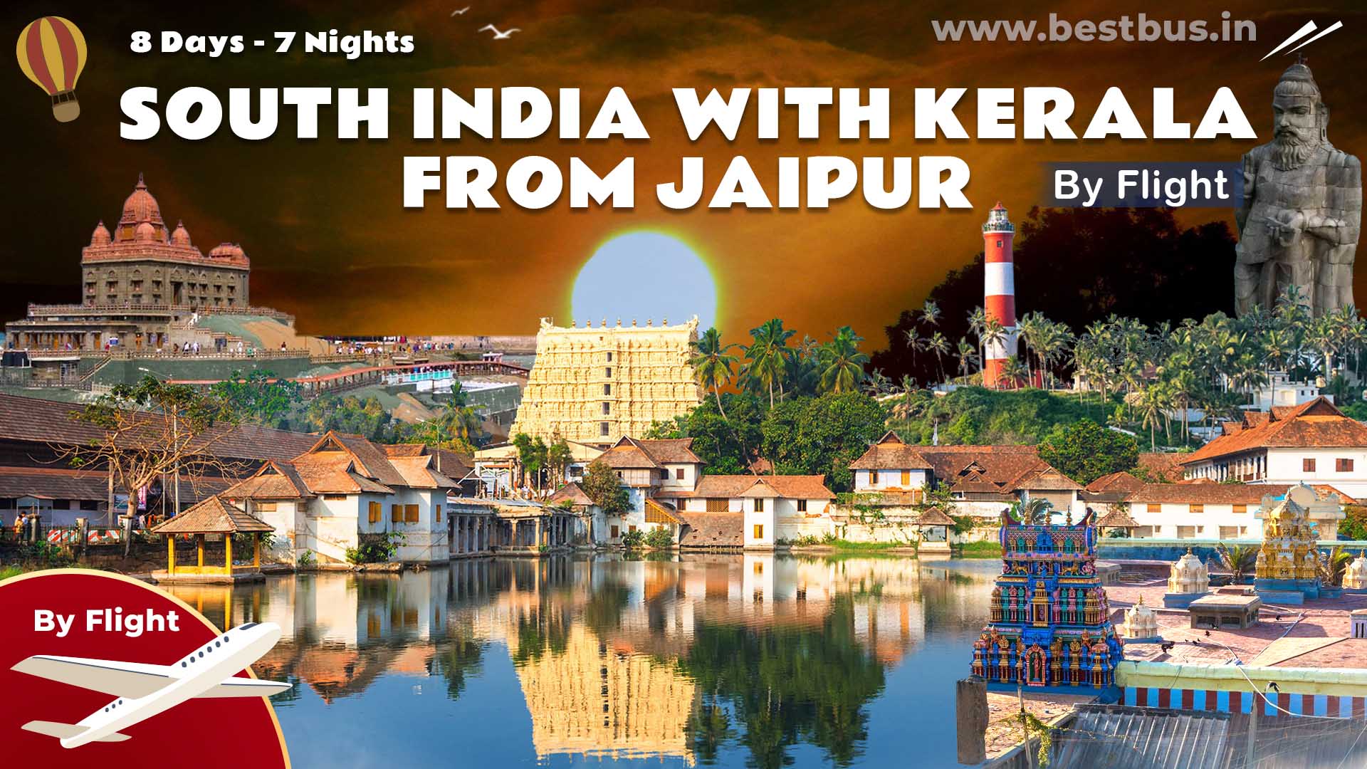SOUTH INDIA WITH KERALA FROM JAIPUR
