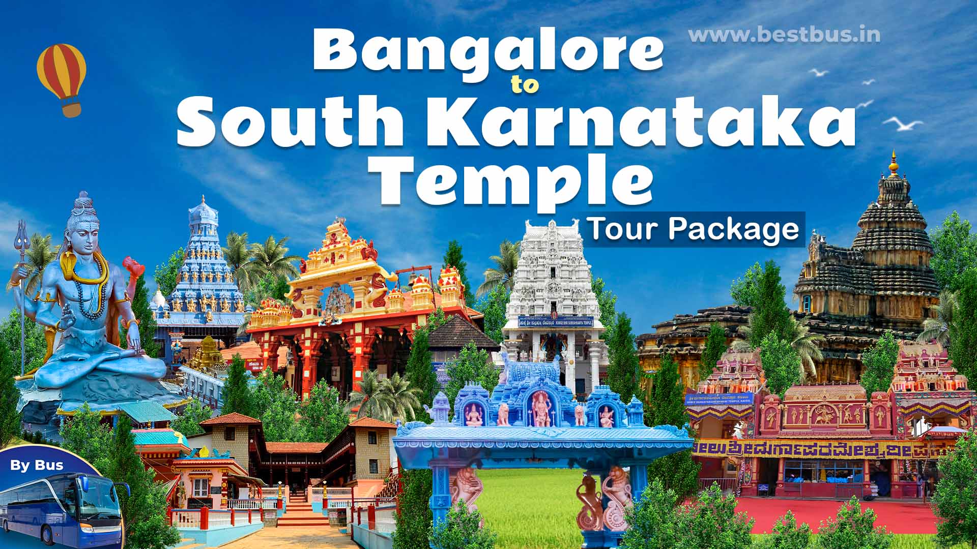 South Karnataka Temple Tour With Horanadu-kalasa-sringeri-kollur-murdeshwar-udupi-kateel-dharmasthala-kukke Subramanya From Bangalore