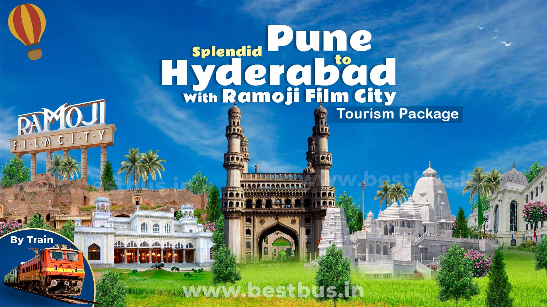 Splendid Hyderabad Tourism Package With Ramoji Film City From Pune By Train