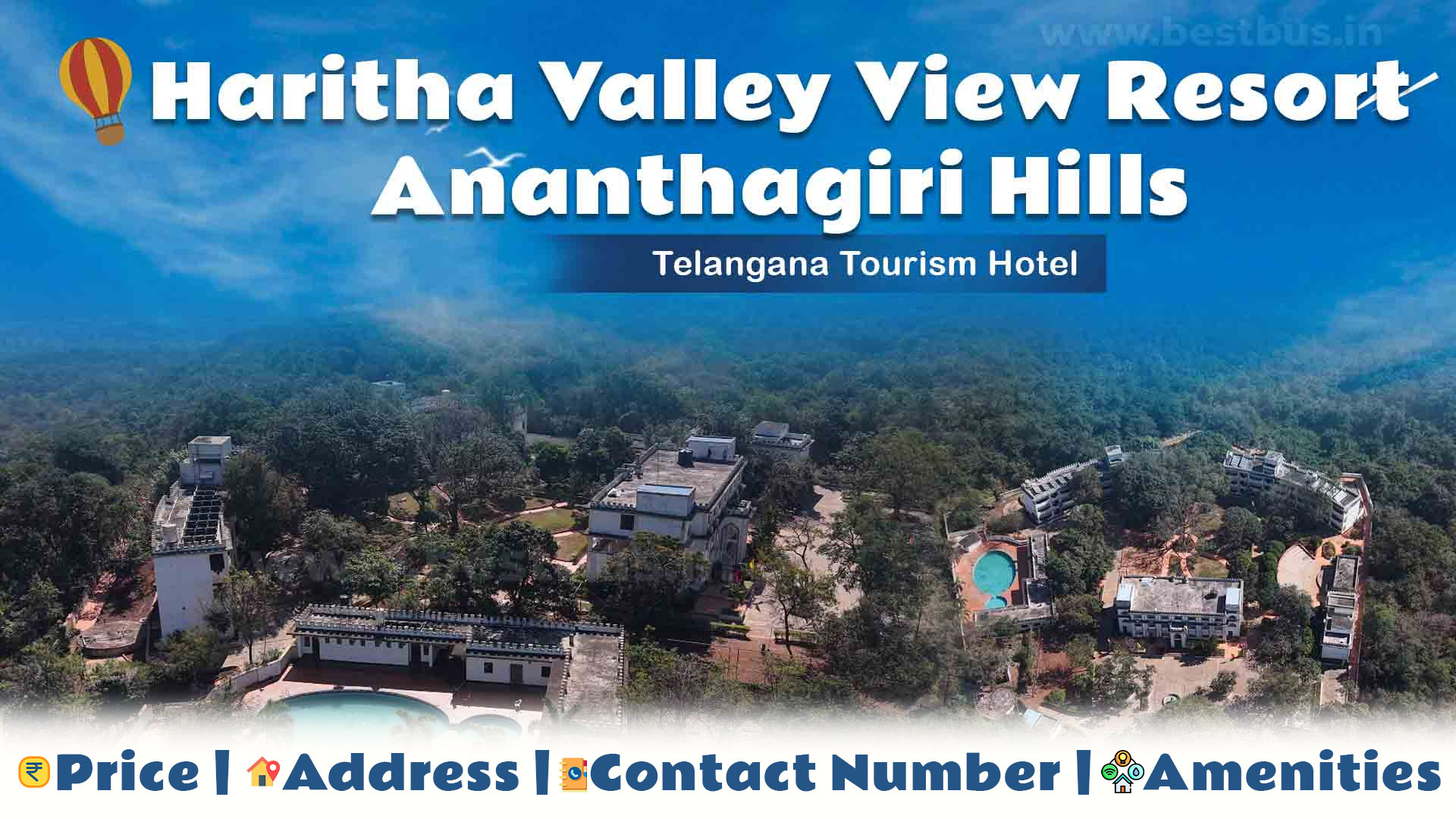 Ananthagiri Hills Haritha Valley View Resort Price, Address, Contact Number, Amenities