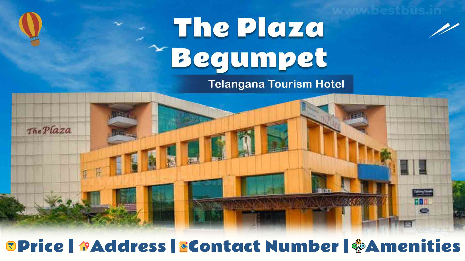 Hotel The Plaza Begumpet - Price, Address, Contact Number, Amenities